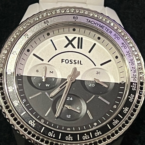 Fossil Accessories - Fossil Black and Silver Chronograph Watch
